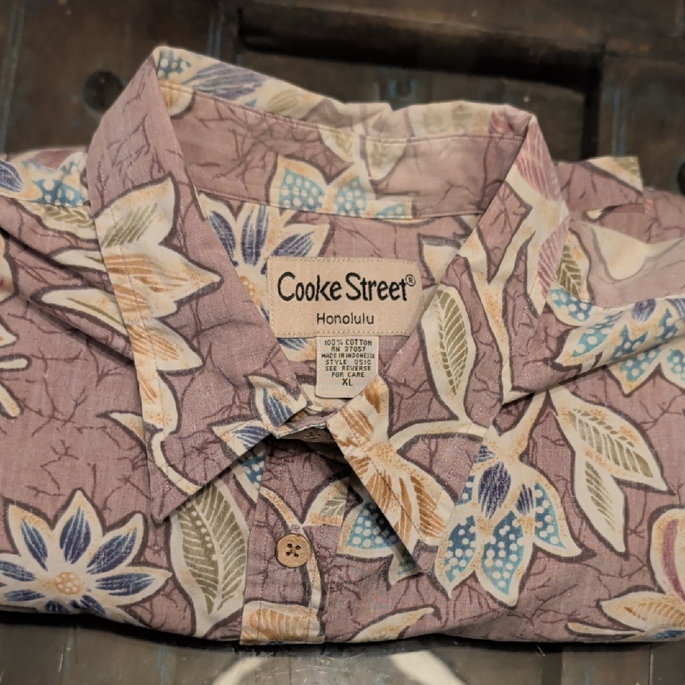 Men's Floral Shirt - Purple